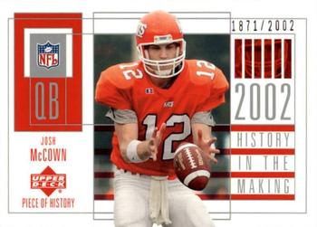 2002 UD Piece of History #140 Josh McCown Front