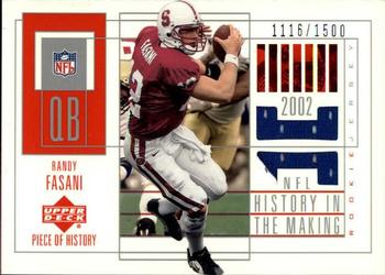 2002 UD Piece of History #150 Randy Fasani Front