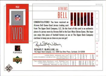 2002 UD Piece of History #152 Atrews Bell Back