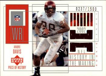 2002 UD Piece of History #157 Andre Davis Front
