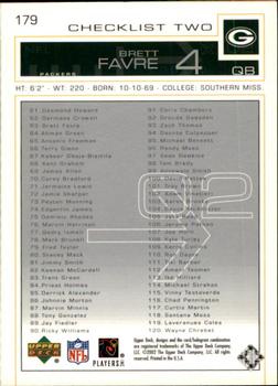 2002 Upper Deck #179 Brett Favre Back