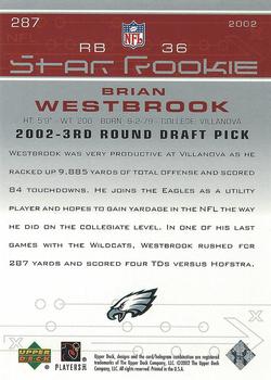2002 Upper Deck #287 Brian Westbrook Back