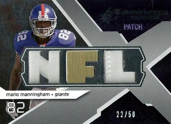 2008 SPx - Rookie Materials NFL Letters Dual Patch 50 #RM-MM Mario Manningham Front