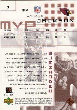 2002 Upper Deck MVP #1 Arnold Jackson Back