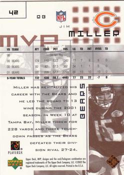 2002 Upper Deck MVP #42 Jim Miller Back