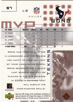 2002 Upper Deck MVP #97 Kailee Wong Back