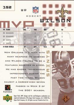 2002 Upper Deck MVP #152 Robert Wilson Back