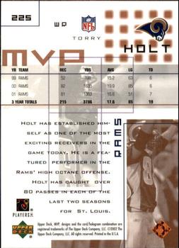2002 Upper Deck MVP #225 Torry Holt Back