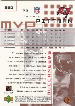 2002 Upper Deck MVP #230 Michael Pittman Back