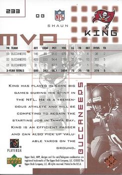 2002 Upper Deck MVP #233 Shaun King Back