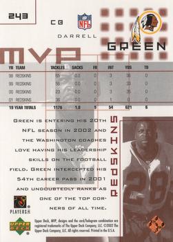 2002 Upper Deck MVP #243 Darrell Green Back