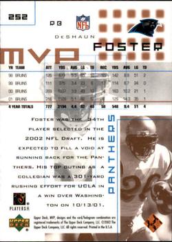 2002 Upper Deck MVP #252 DeShaun Foster Back