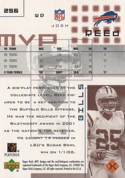 2002 Upper Deck MVP #256 Josh Reed Back