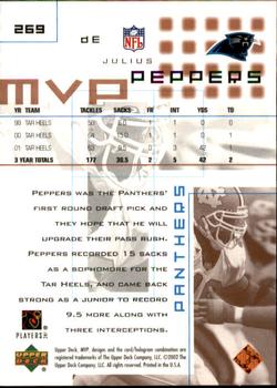 2002 Upper Deck MVP #269 Julius Peppers Back