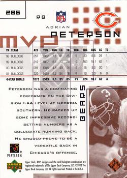 2002 Upper Deck MVP #286 Adrian Peterson Back