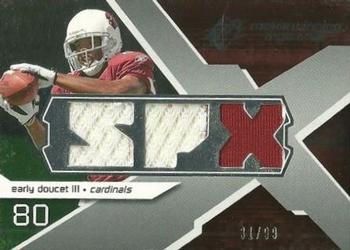 2008 SPx - Rookie Materials SPx - Triple 99 #RM-ED Early Doucet Front