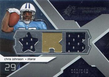 2008 SPx - Rookie Materials Star and Position Dual 149 #RM-CJ Chris Johnson Front
