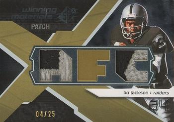 2008 SPx - Winning Materials AFC/NFC Dual Patch 25 #WM-BJ Bo Jackson Front