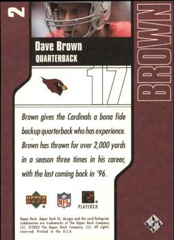 2002 Upper Deck XL #2 Dave Brown Back