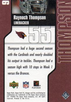 2002 Upper Deck XL #9 Raynoch Thompson Back