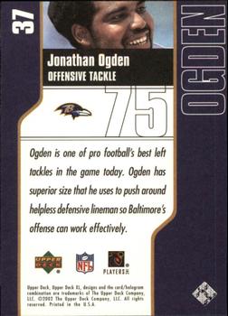 2002 Upper Deck XL #37 Jonathan Ogden Back
