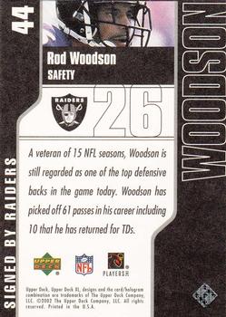2002 Upper Deck XL #44 Rod Woodson Back