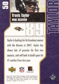 2002 Upper Deck XL #50 Travis Taylor Back