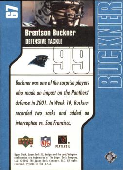 2002 Upper Deck XL #67 Brentson Buckner Back