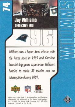 2002 Upper Deck XL #74 Jay Williams Back