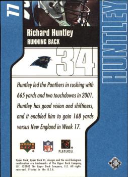 2002 Upper Deck XL #77 Richard Huntley Back