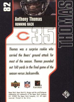 2002 Upper Deck XL #82 Anthony Thomas Back