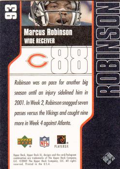 2002 Upper Deck XL #93 Marcus Robinson Back