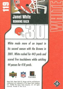 2002 Upper Deck XL #119 Jamel White Back