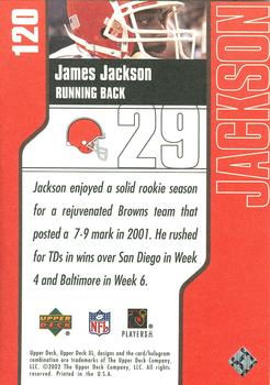 2002 Upper Deck XL #120 James Jackson Back