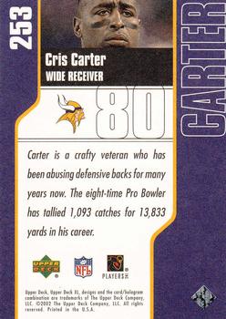 2002 Upper Deck XL #253 Cris Carter Back