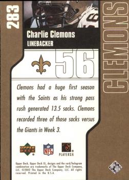 2002 Upper Deck XL #283 Charlie Clemons Back