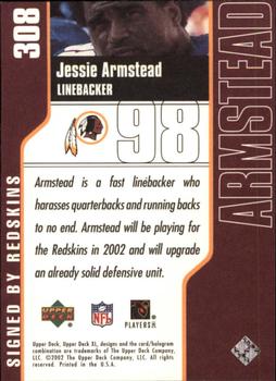 2002 Upper Deck XL #308 Jessie Armstead Back