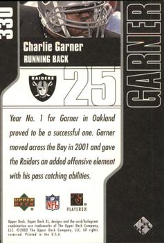 2002 Upper Deck XL #330 Charlie Garner Back