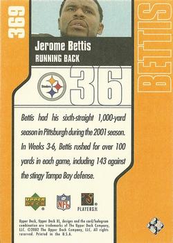 2002 Upper Deck XL #369 Jerome Bettis Back