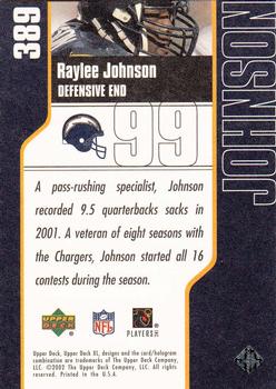 2002 Upper Deck XL #389 Raylee Johnson Back