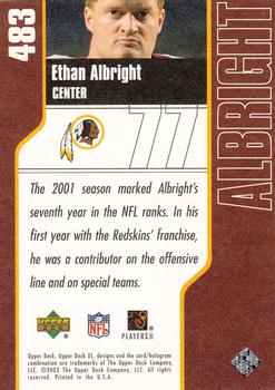 2002 Upper Deck XL #483 Ethan Albright Back