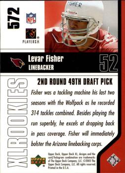 2002 Upper Deck XL #572 Levar Fisher Back