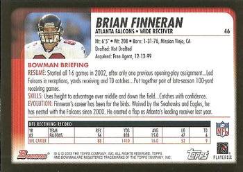 2003 Bowman #46 Brian Finneran Back