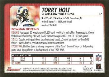 2003 Bowman #57 Torry Holt Back