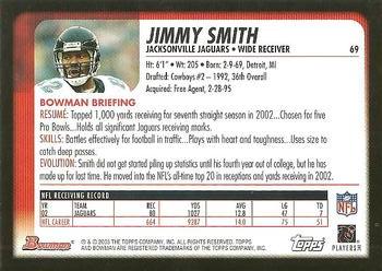 2003 Bowman #69 Jimmy Smith Back