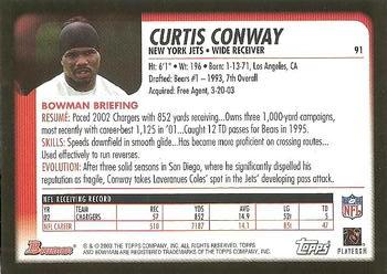 2003 Bowman #91 Curtis Conway Back