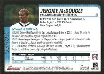 2003 Bowman #147 Jerome McDougle Back