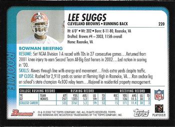 2003 Bowman #220 Lee Suggs Back