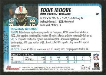 2003 Bowman #269 Eddie Moore Back