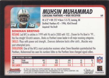 2003 Bowman Chrome #64 Muhsin Muhammad Back
